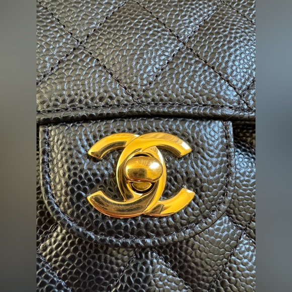 💞Authentic💞Chanel Classic Double Flap Bag Quilted Caviar Small Black GHW - Picture 5 of 14